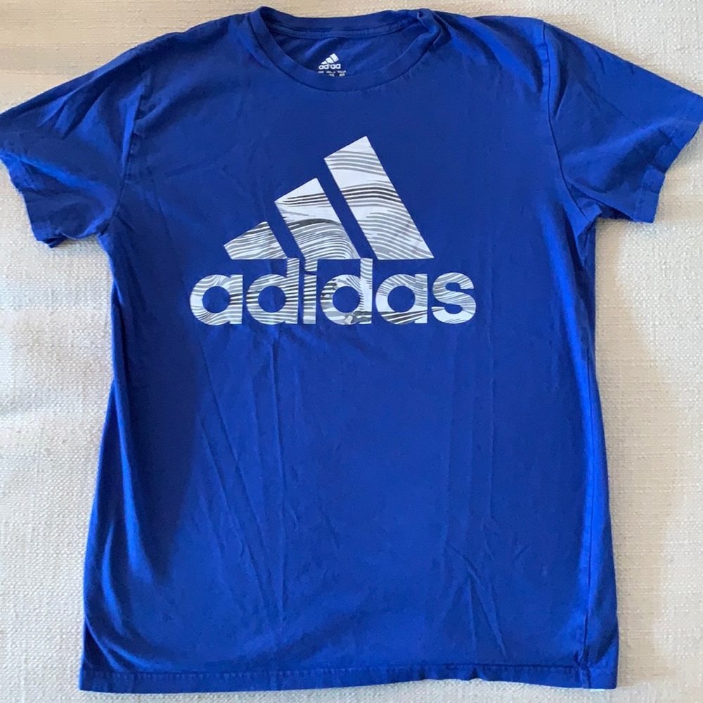 Big Boys Blue Short Sleeve Badge of Sport T-shirt